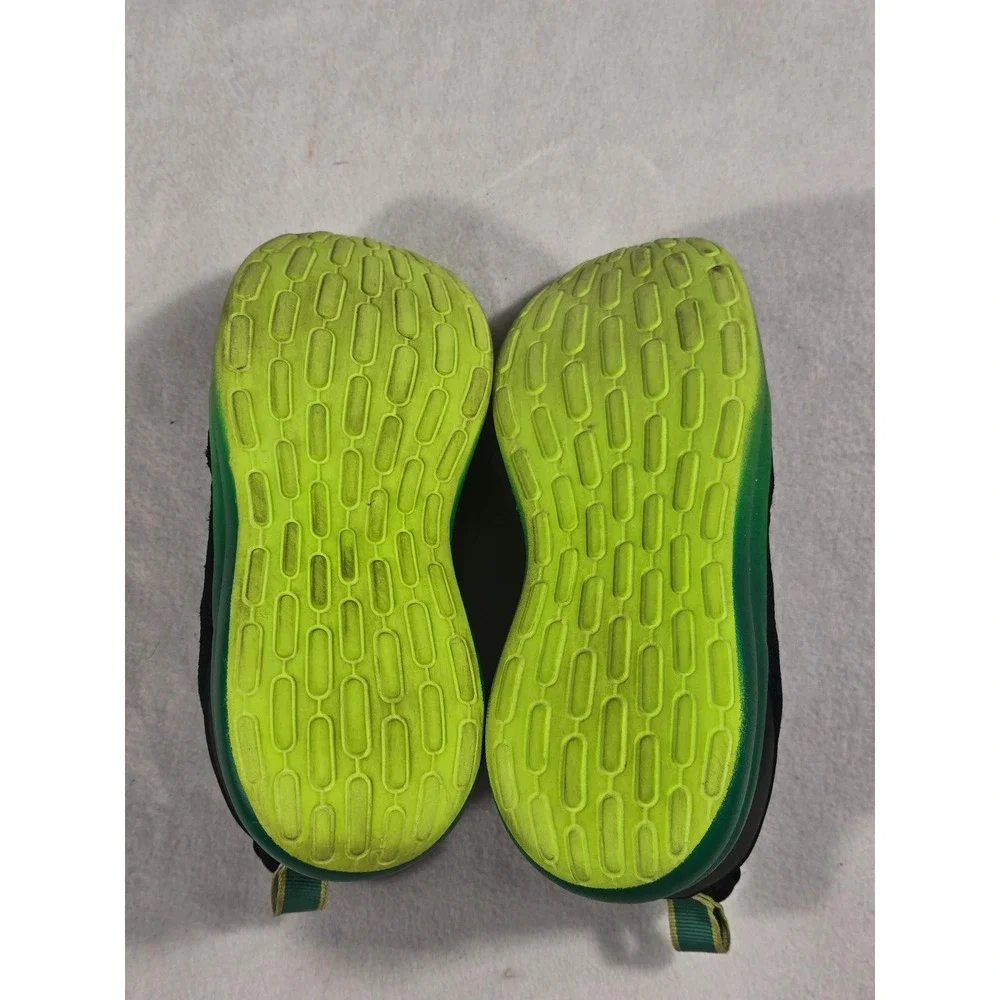Adidas Lite Racer Adapt 3.0 Kids Shoes Size 1 Black Green Solar Yellow Slip On